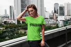 Women's Liril Green Round Neck T-shirt