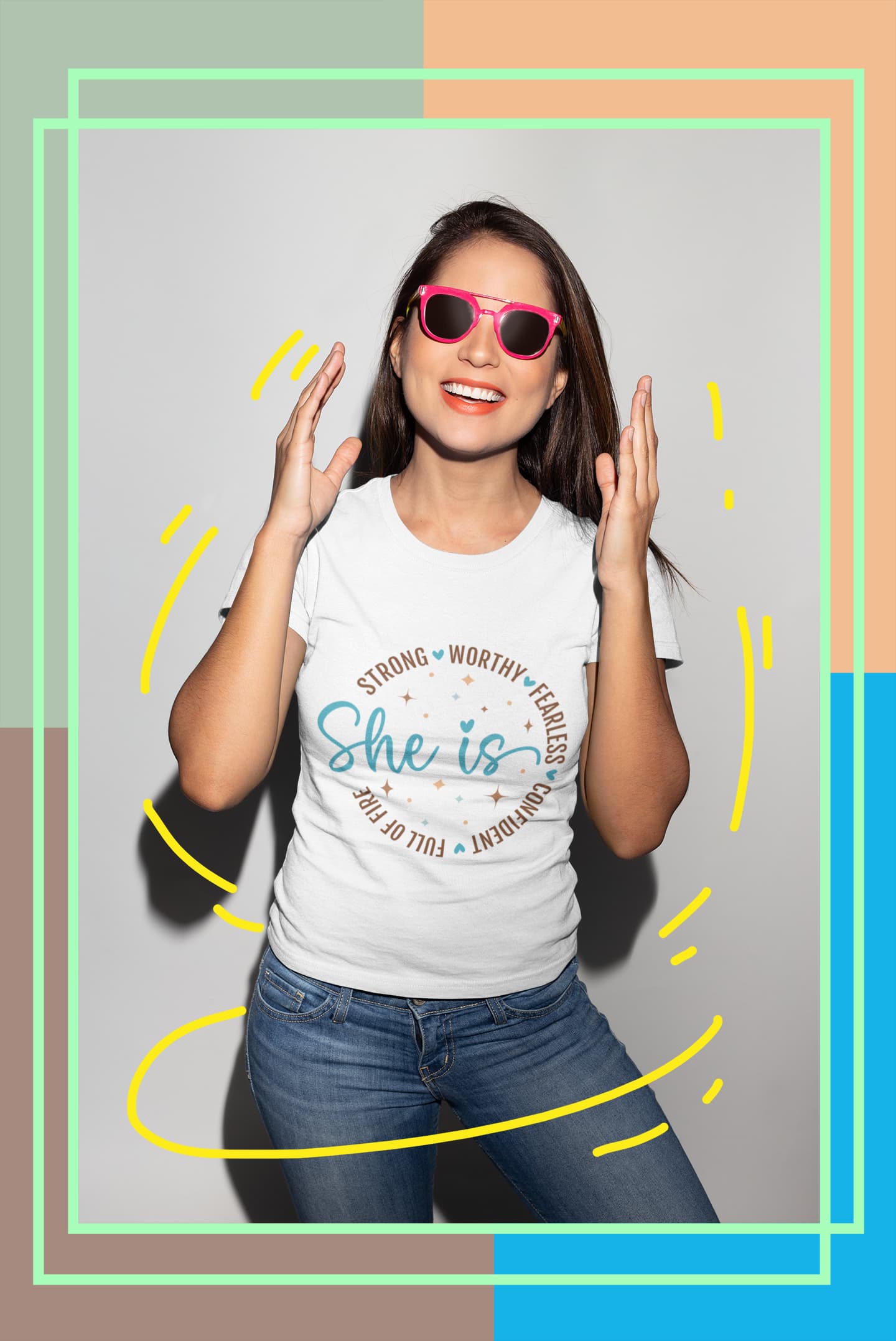 Women's White Round Neck T-shirts