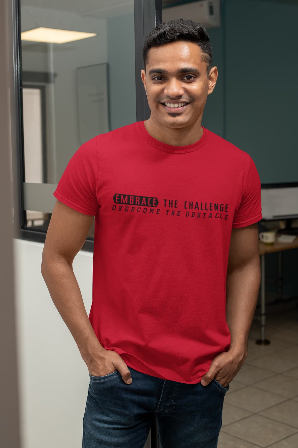 Karavirs® Challenger Red graphic tee for men India