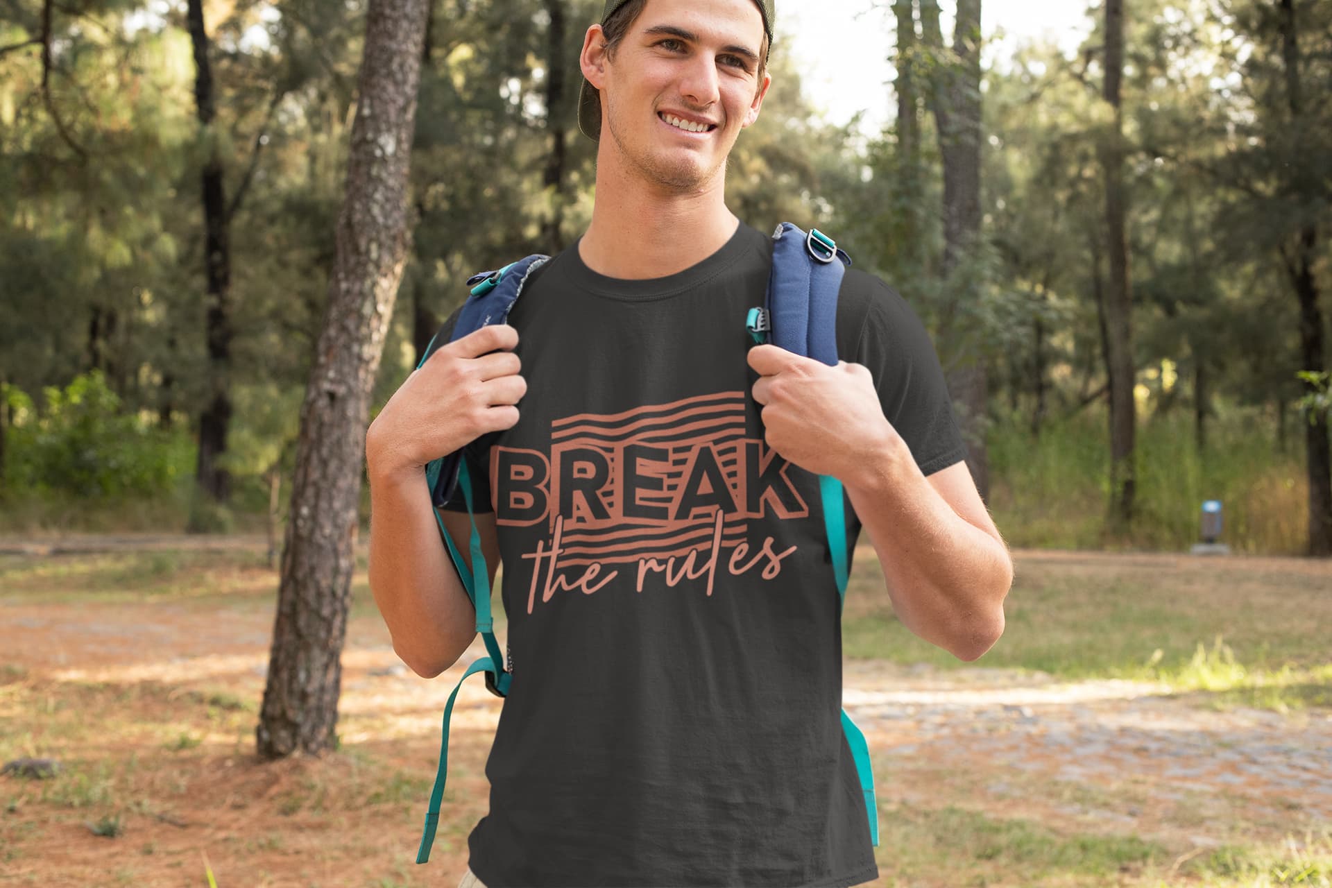 Men's Black Round Neck T-shirts