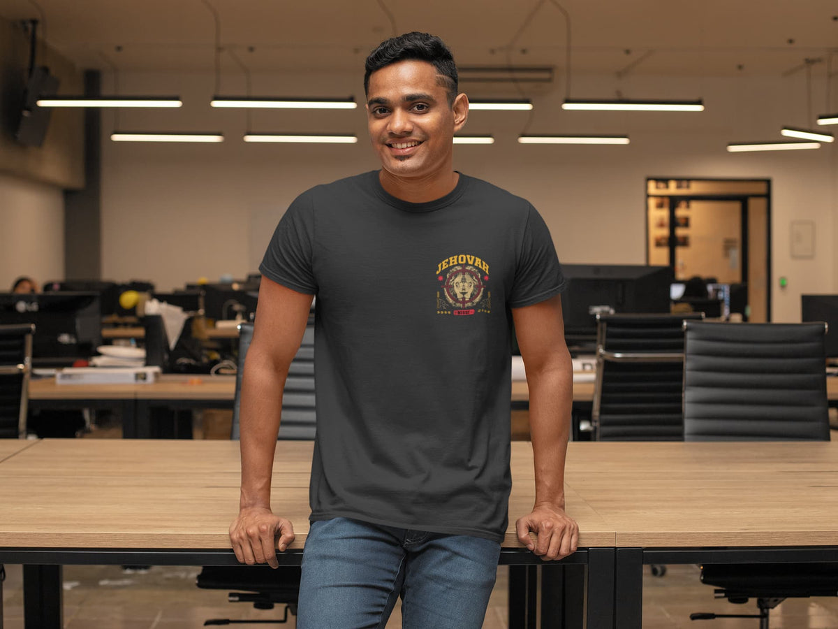 Men's Black Round Neck T-shirt