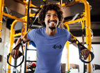 Men's Smoke Blue Round Neck T-shirts