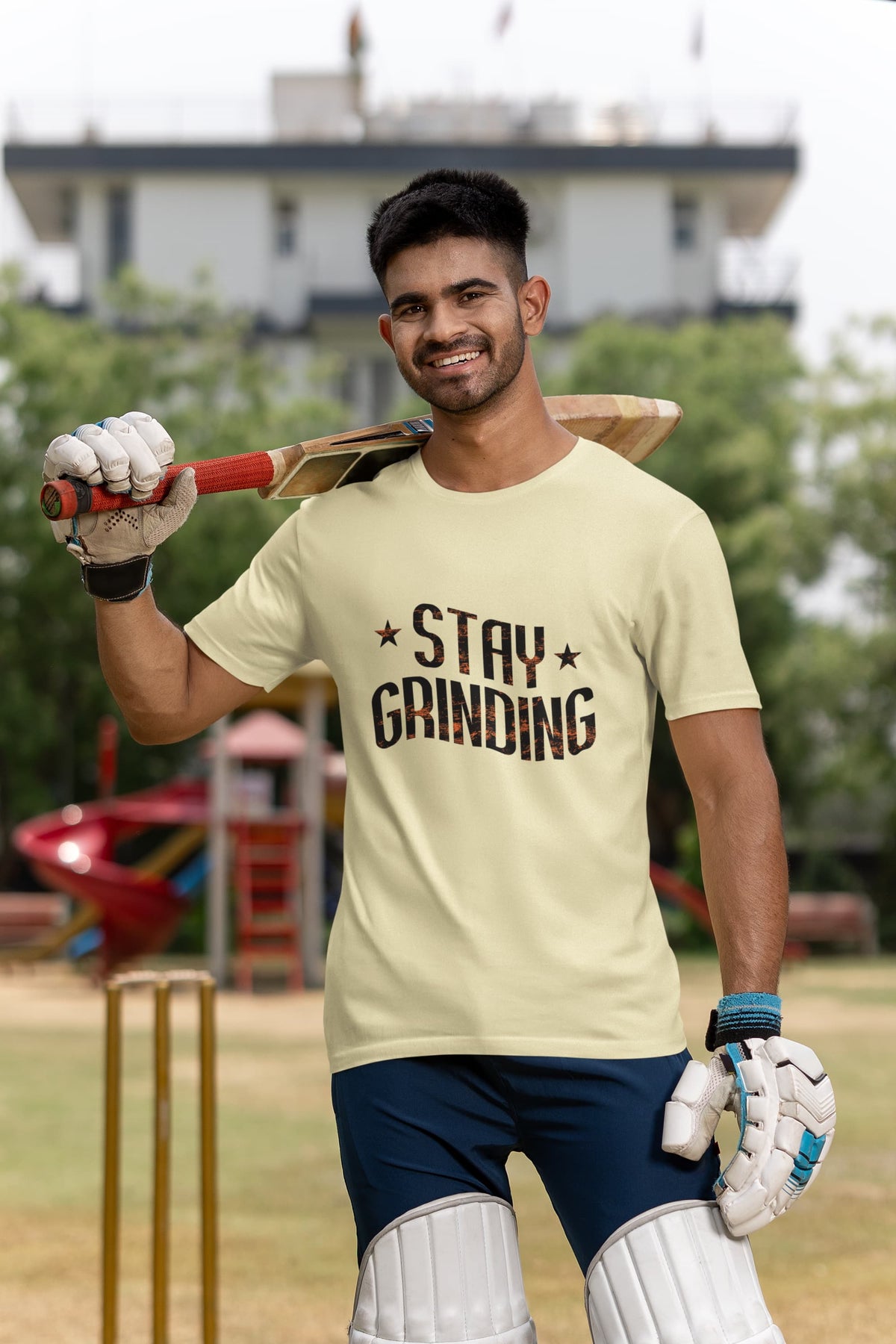 Karavirs® Orbital Almond graphic tee for men India