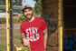 MENS RED ROUNDNECK T-SHIRT