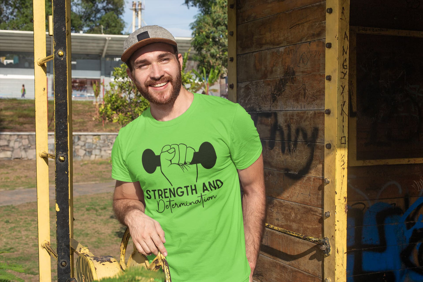 MENS LIRIL GREEN ROUNDNECK T-SHIRT