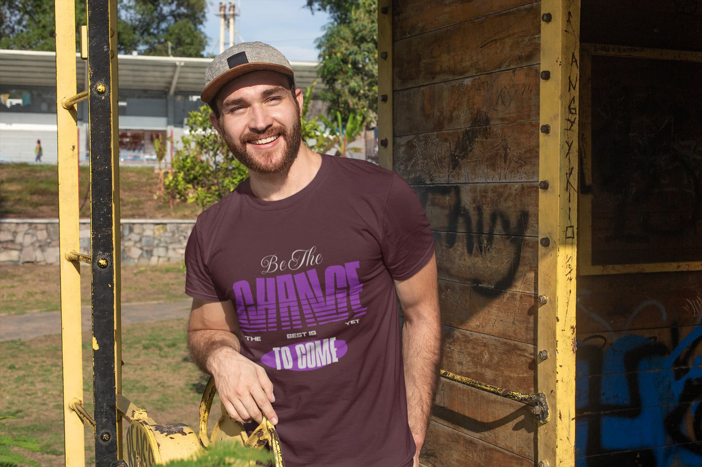 MENS BURGUNDY ROUNDNECK T-SHIRT