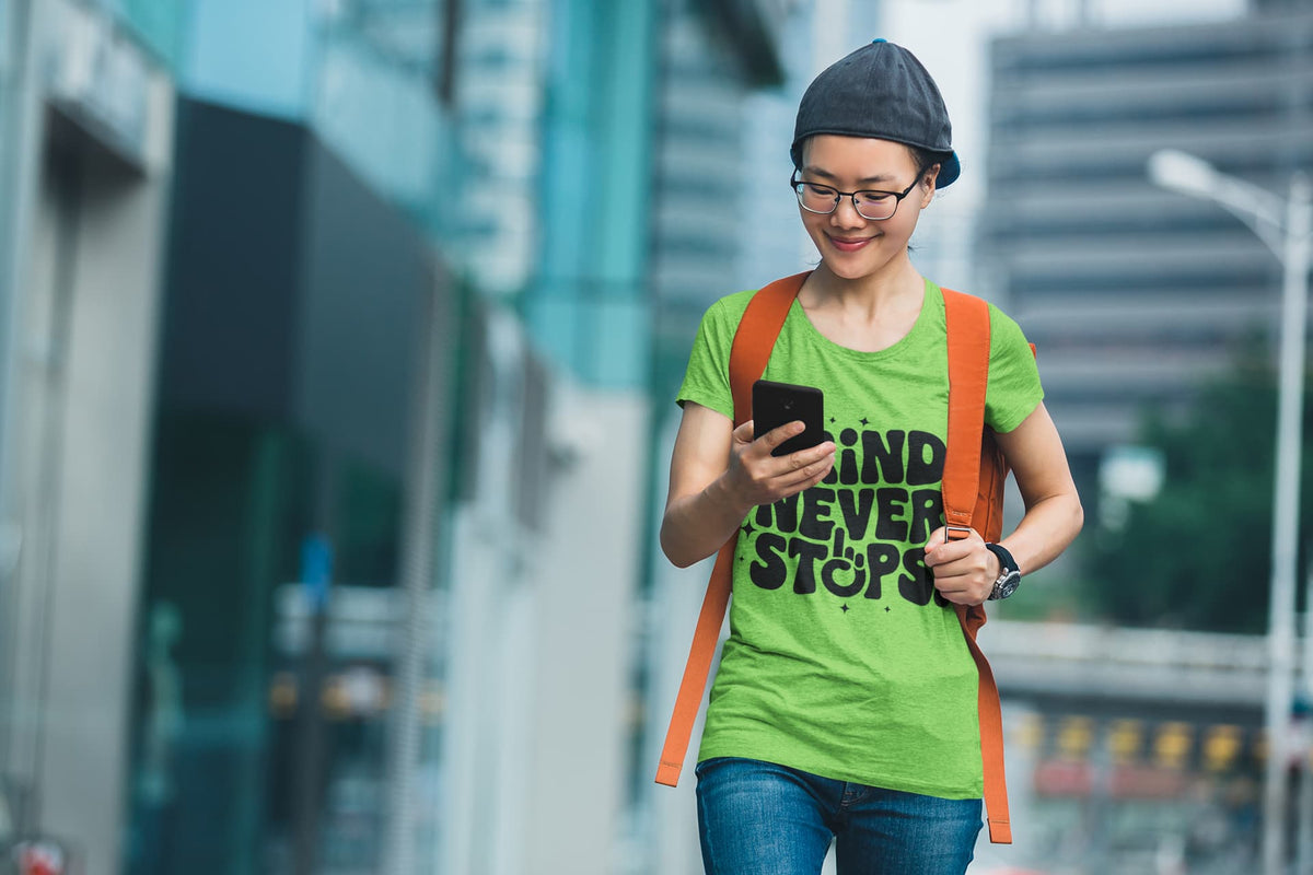 Karavirs® Endless Liril Green graphic tee for women India