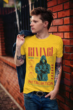 Men's Golden Yellow Round Neck T-shirts