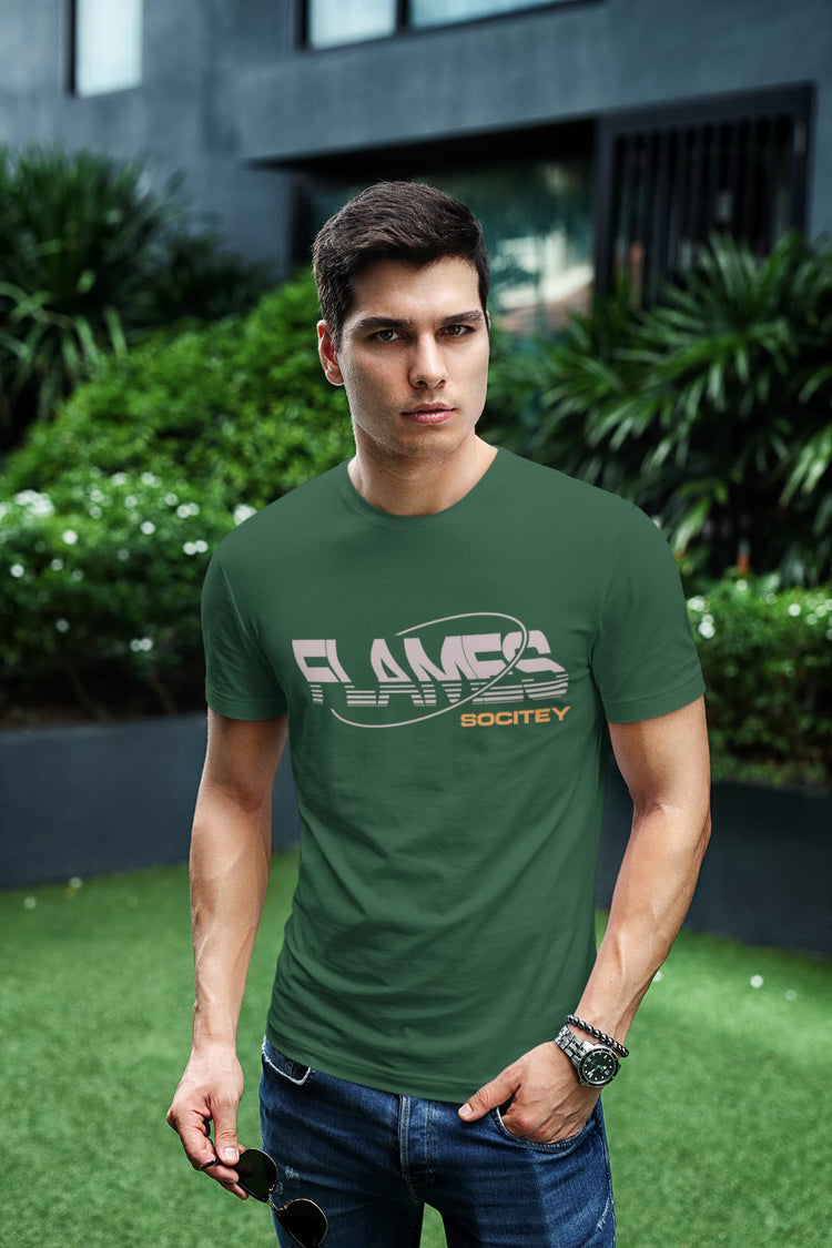 MENS OLIVE GREEN ROUNDNECK T-SHIRT
