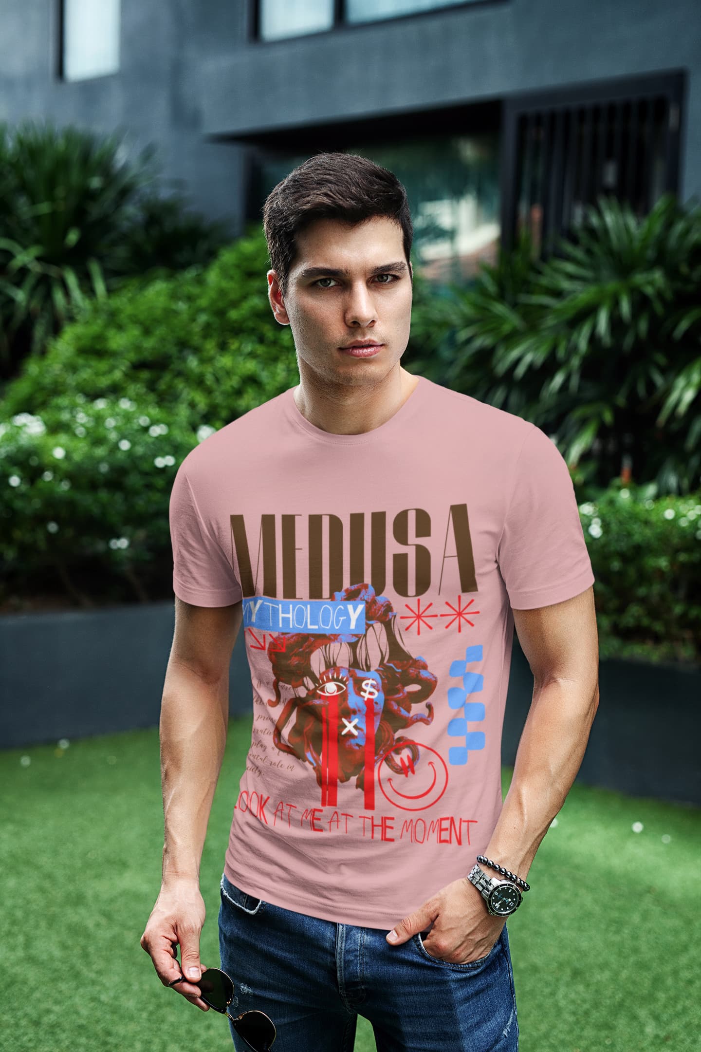 Men's Pastel Dusty Round Neck T-shirts
