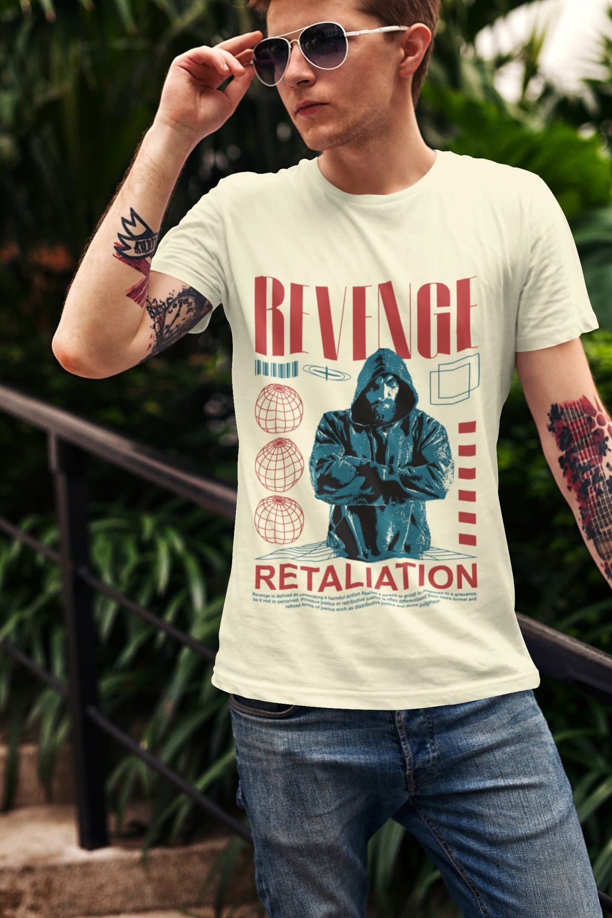 Men's Almond Round Neck T-shirts
