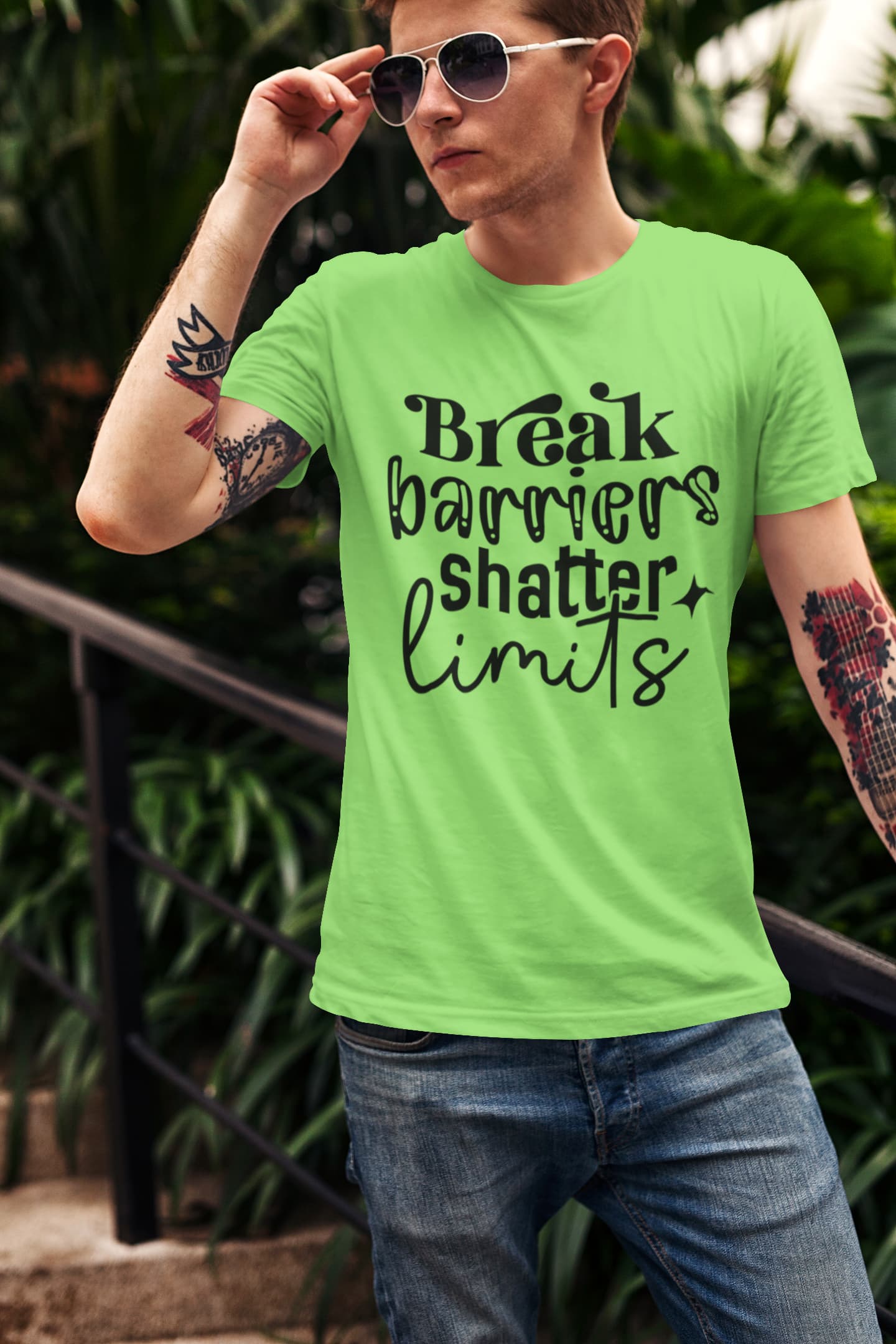 MENS LIRIL GREEN ROUNDNECK T-SHIRT