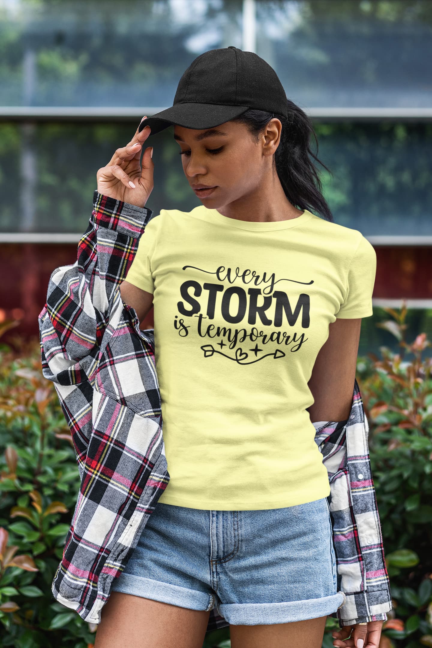 WOMENS BUTTER YELLOW ROUNDNECK T-SHIRT