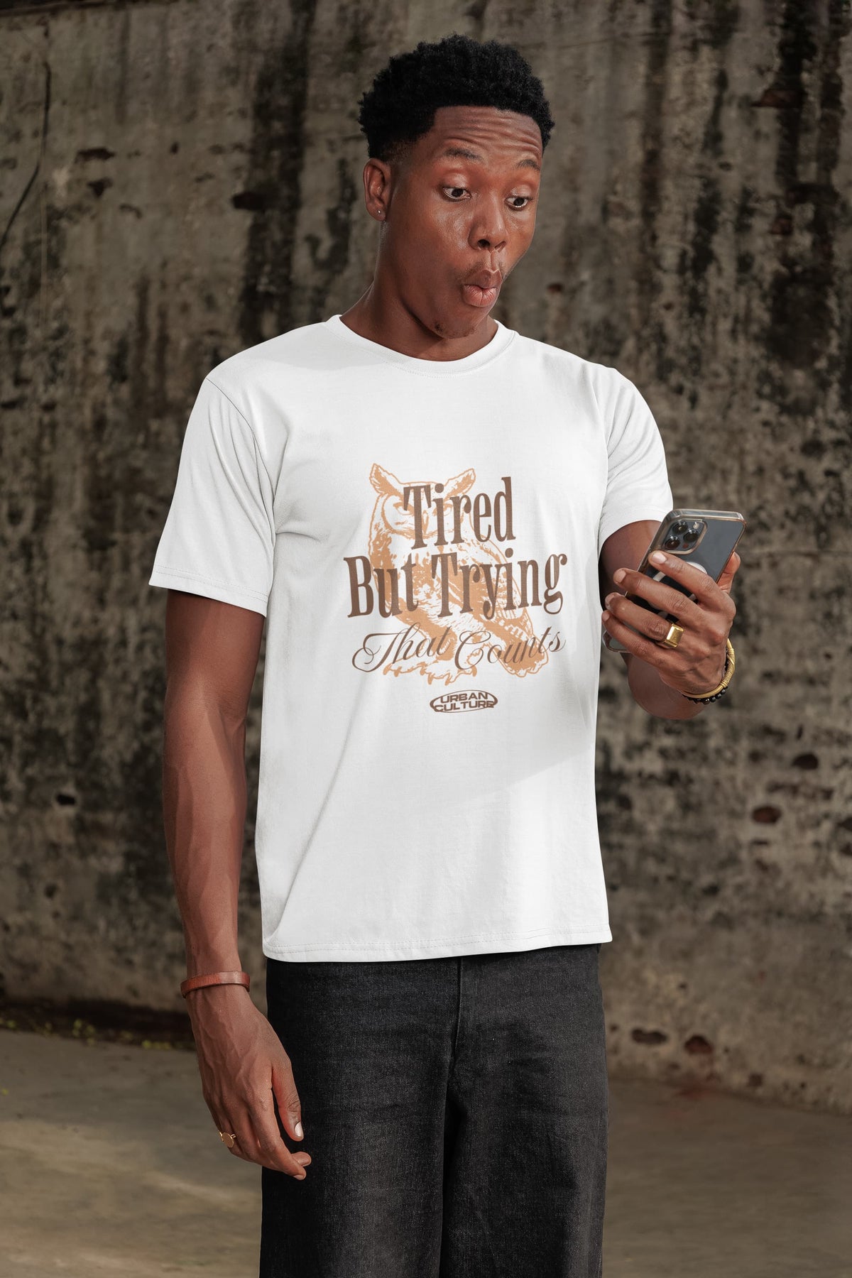 Karavirs® Weary White graphic tee for men India
