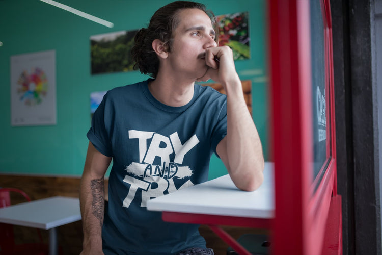 MENS NAVY BLUE ROUNDNECK T-SHIRT