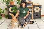 WOMENS OLIVE GREEN ROUNDNECK T-SHIRT