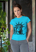 Women's Sky Blue Round Neck -shirts