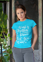 Women's Sky Blue Round Neck T-shirts