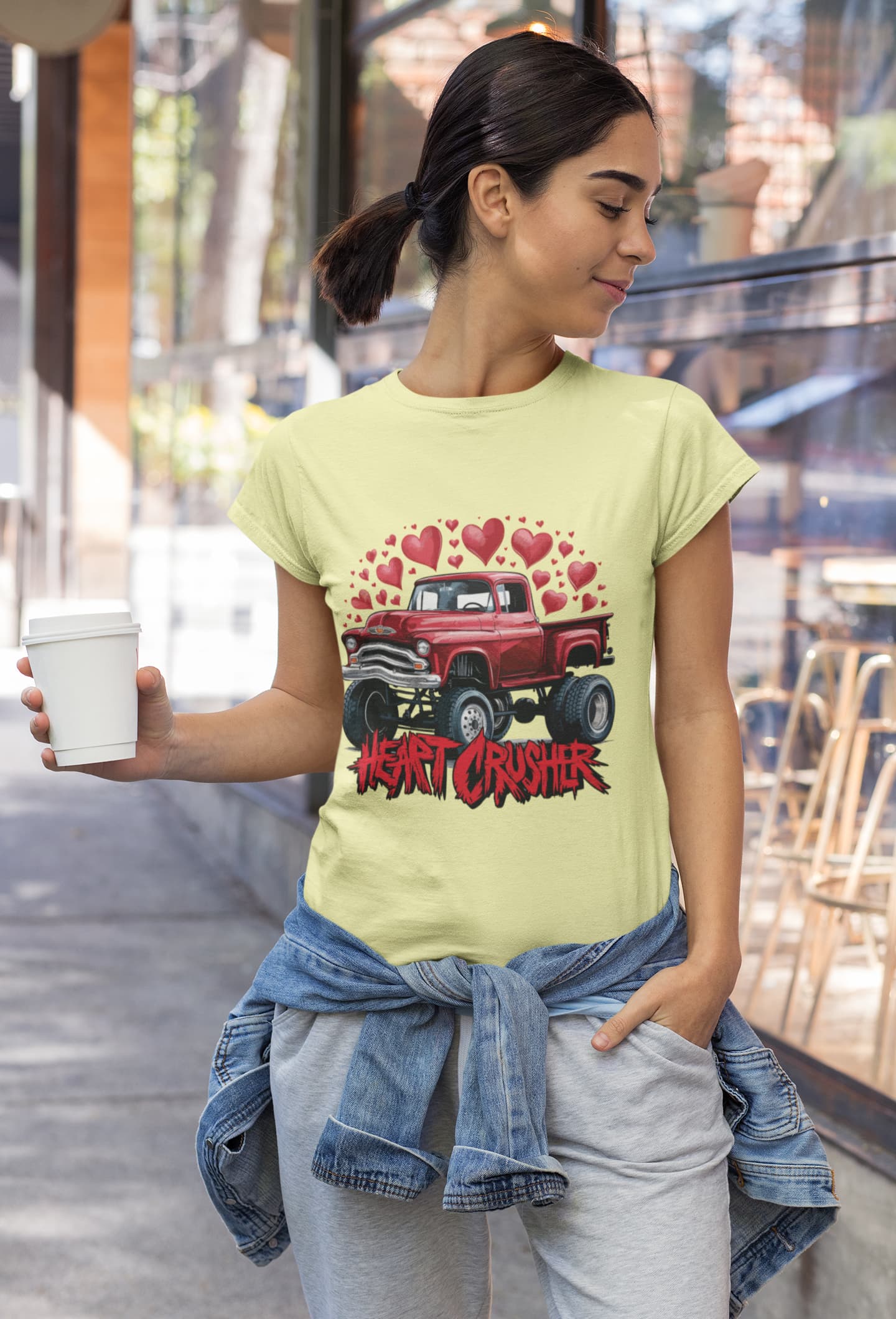 Women's Butter Yellow Round Neck T-shirts