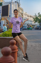 Women's Iris Lavender Round Neck T-shirts