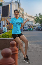 WOMENS SKY BLUE ROUNDNECK T-SHIRT