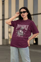 UNISEX BURGUNDY OVERSIZED T-SHIRT 