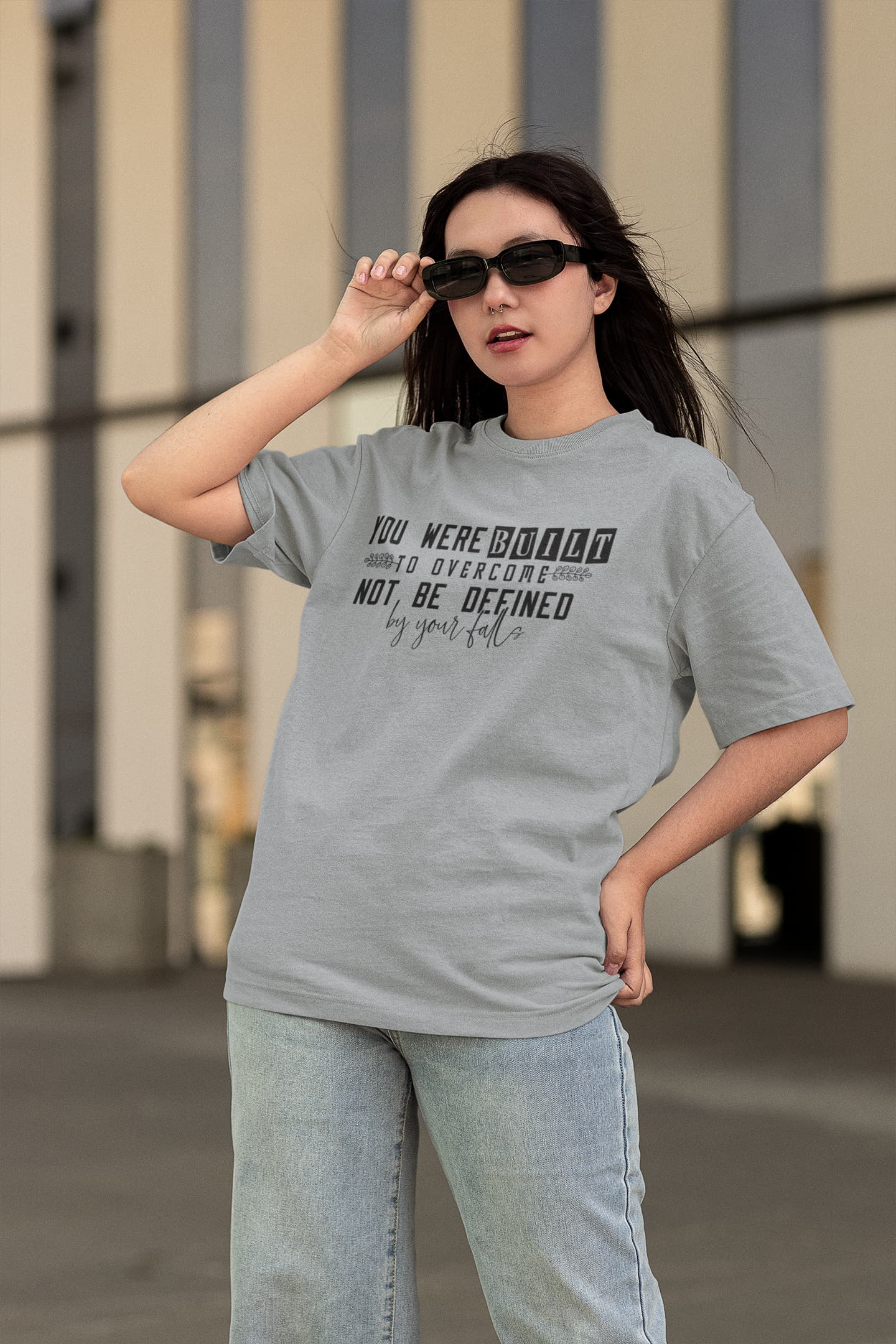 WOMENS SILVER FROST OVERSIZED ROUNDNECK T-SHIRT