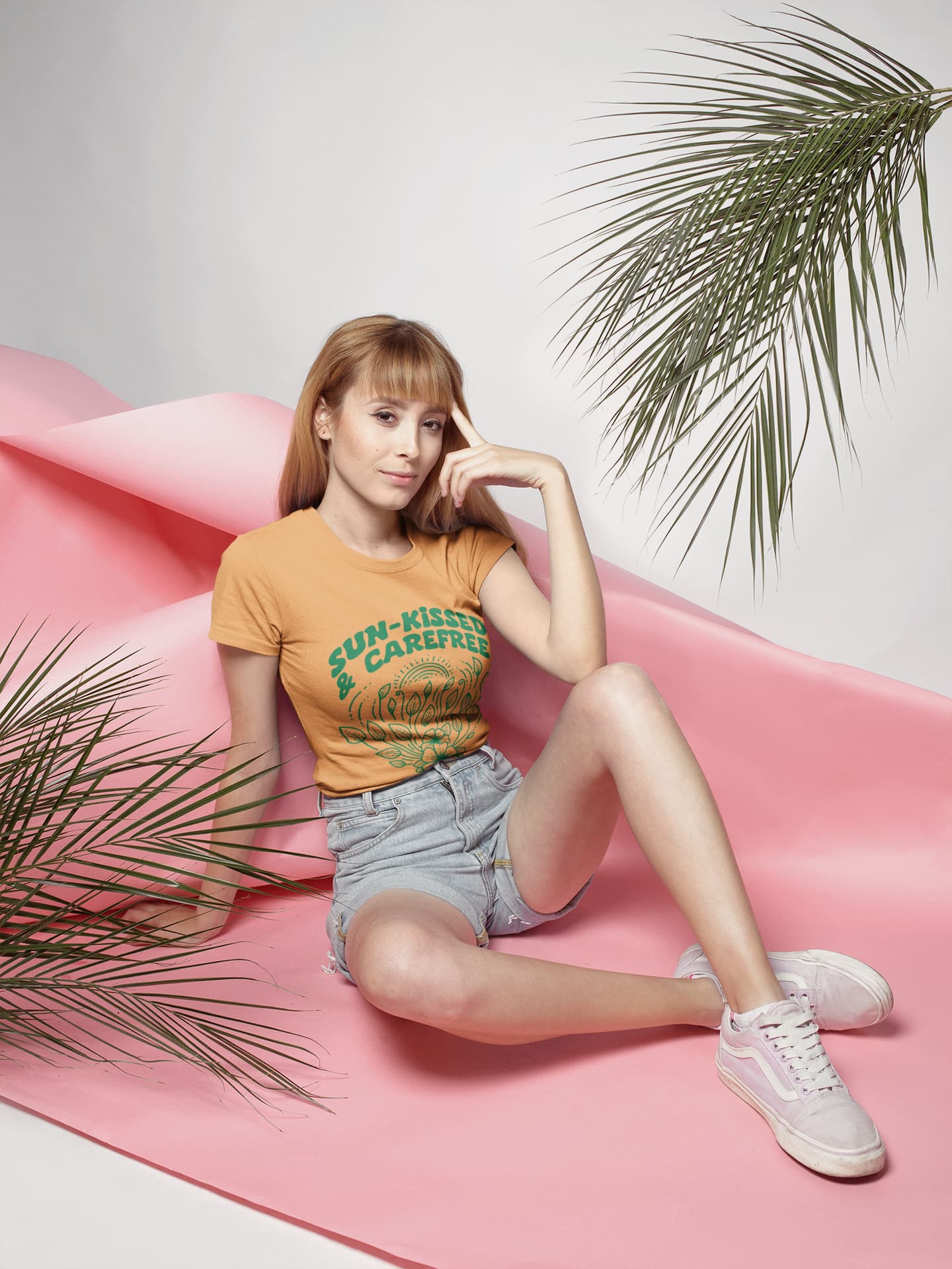 Women's Mustard Yellow Round Neck T-shirts