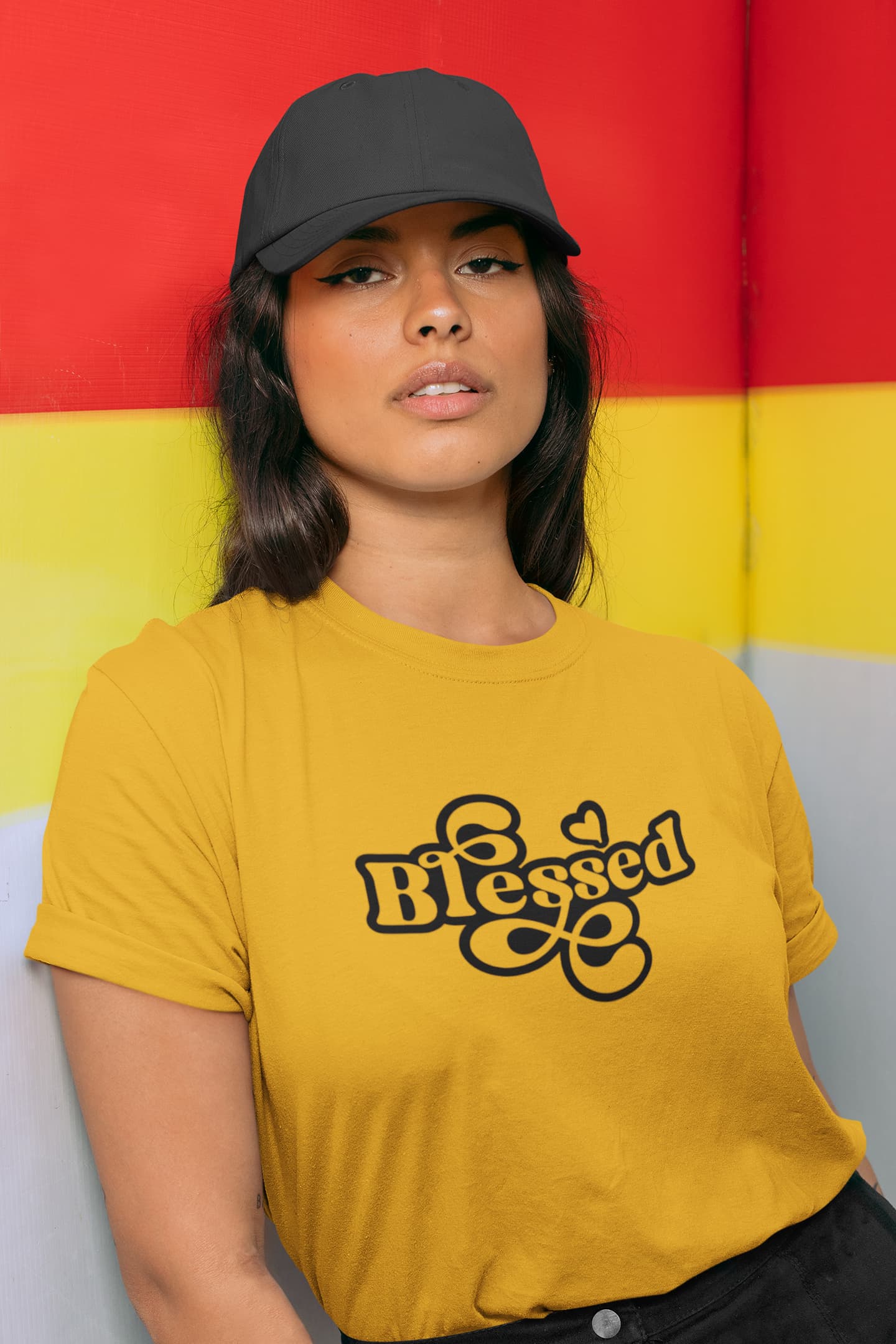 WOMEN GOLDEN YELLOW ROUNDNECK T-SHIRT