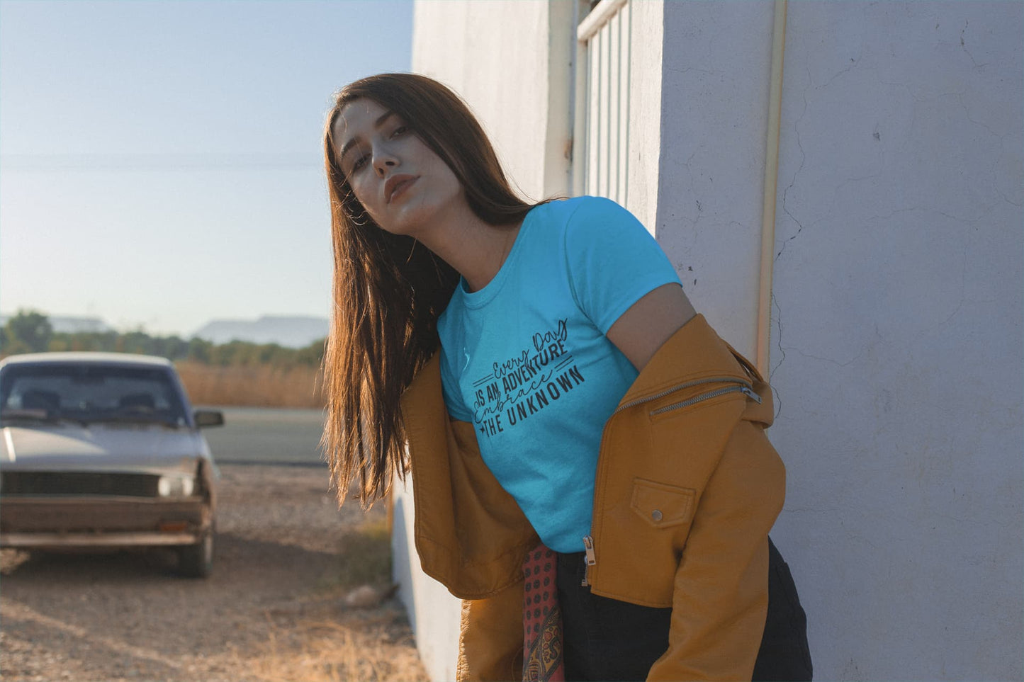 Women's Sky Blue Round Neck T-shirts