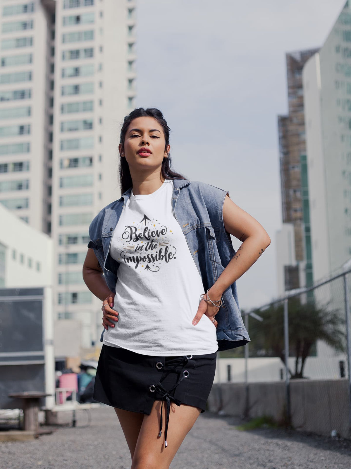 Karavirs® Strike White graphic tee for women India