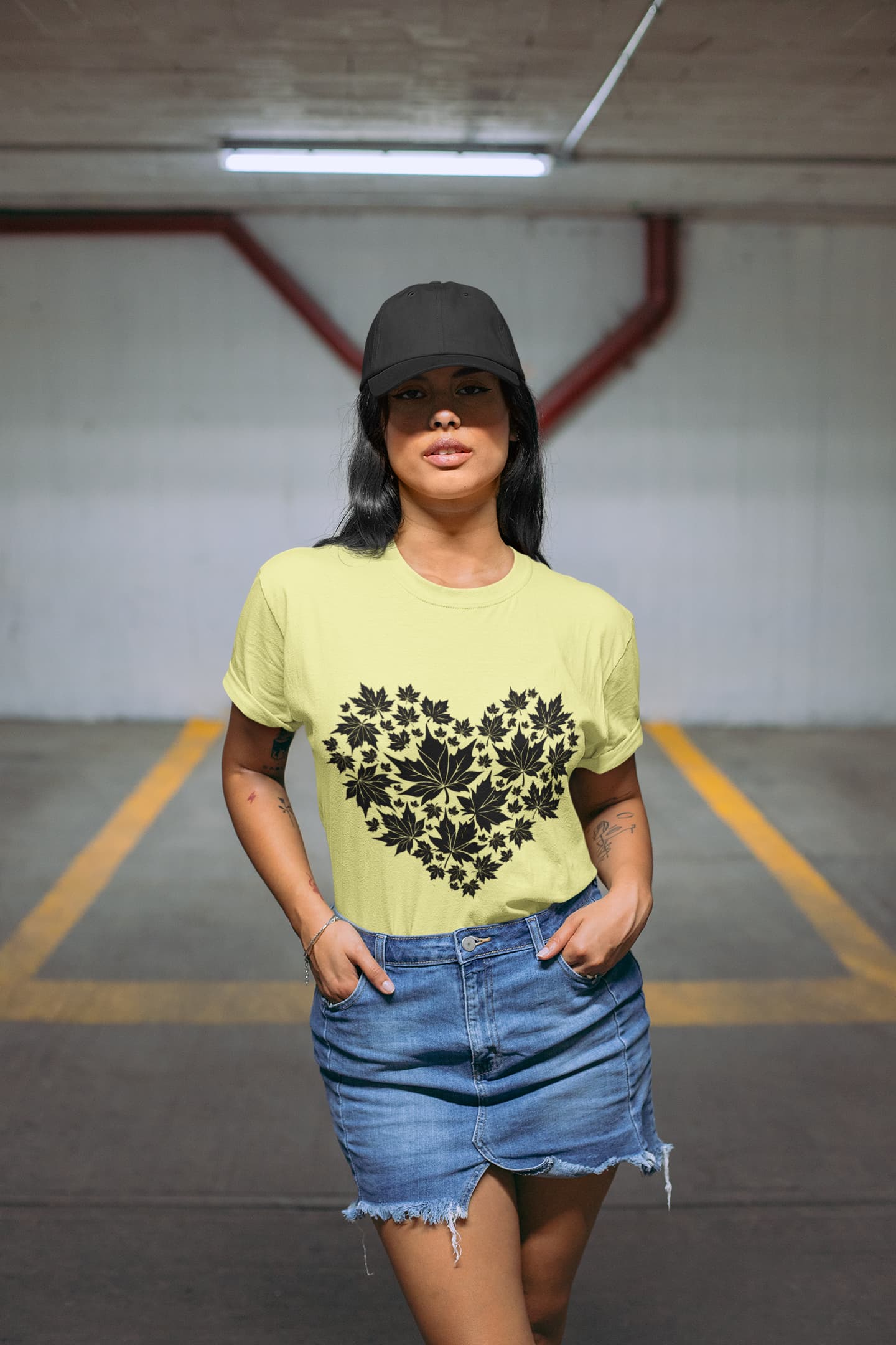 Women's Butter Yellow Round Neck T-shirts