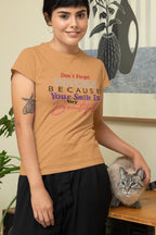 WOMENS MUSTARD YELLOW ROUNDNECK T-SHIRT