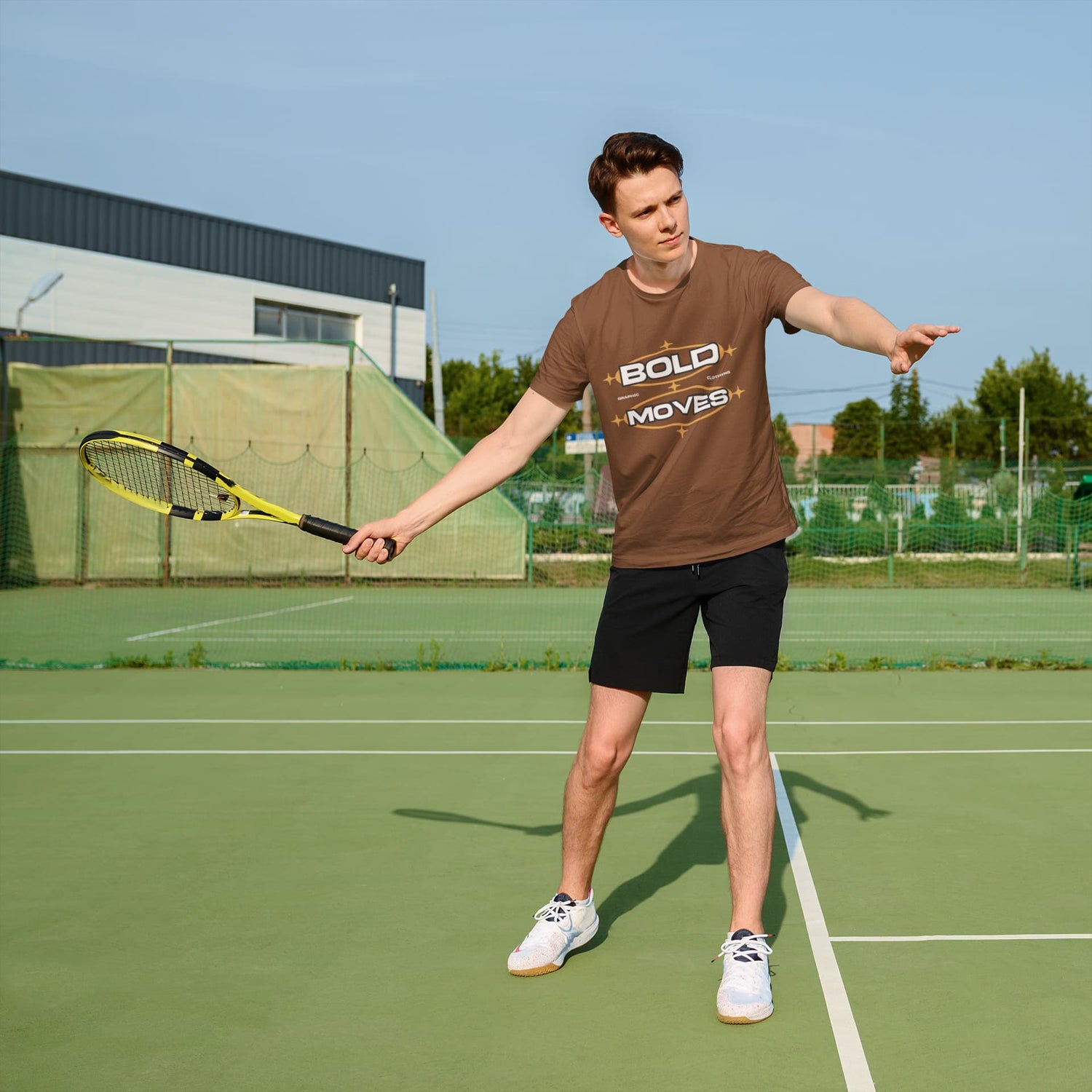 MENS COFFE BROWN ROUNDNECK T-SHIRT