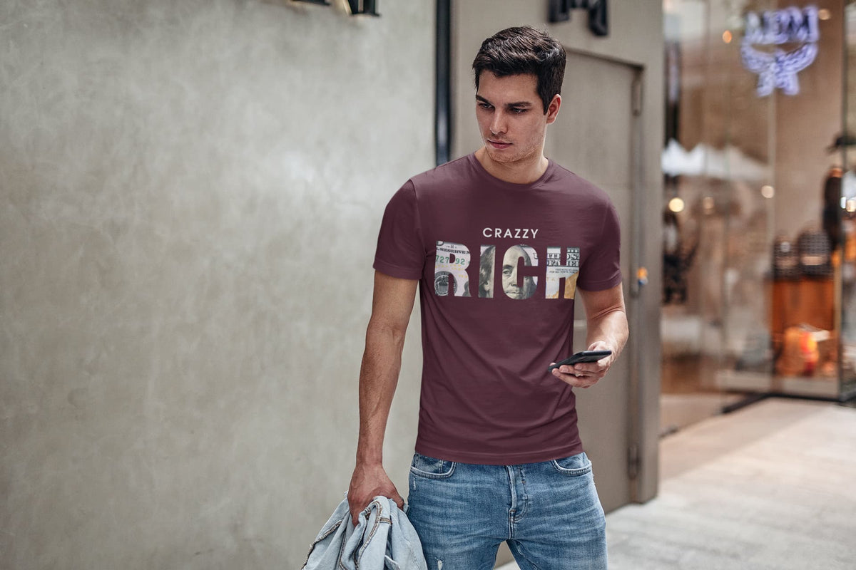 Karavirs® Affluent Burgundy graphic tee for men India