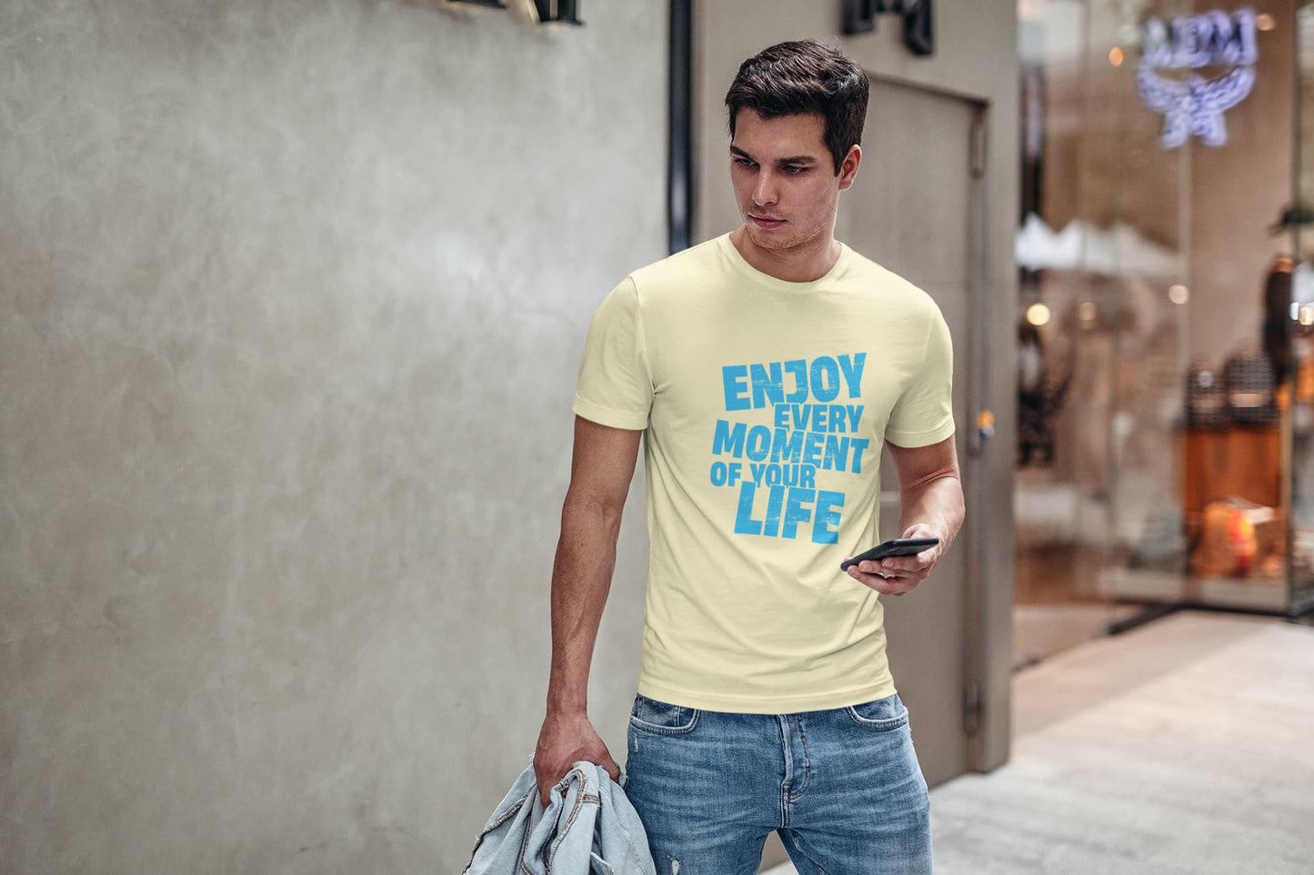 MENS ALMOND ROUNDNECK T-SHIRT