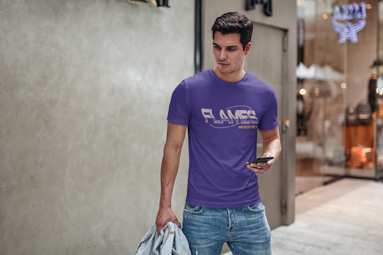 MENS PURPLE ROUNDNECK T-SHIRT