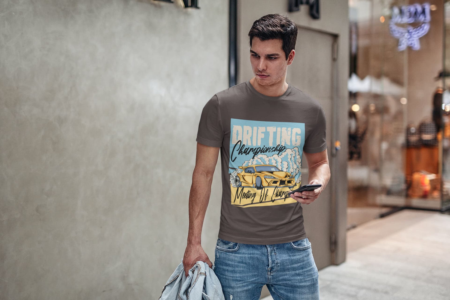 Men's Charcoal Grey Round Neck T-shirts