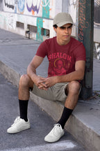 Men's Maroon Round Neck T-shirts