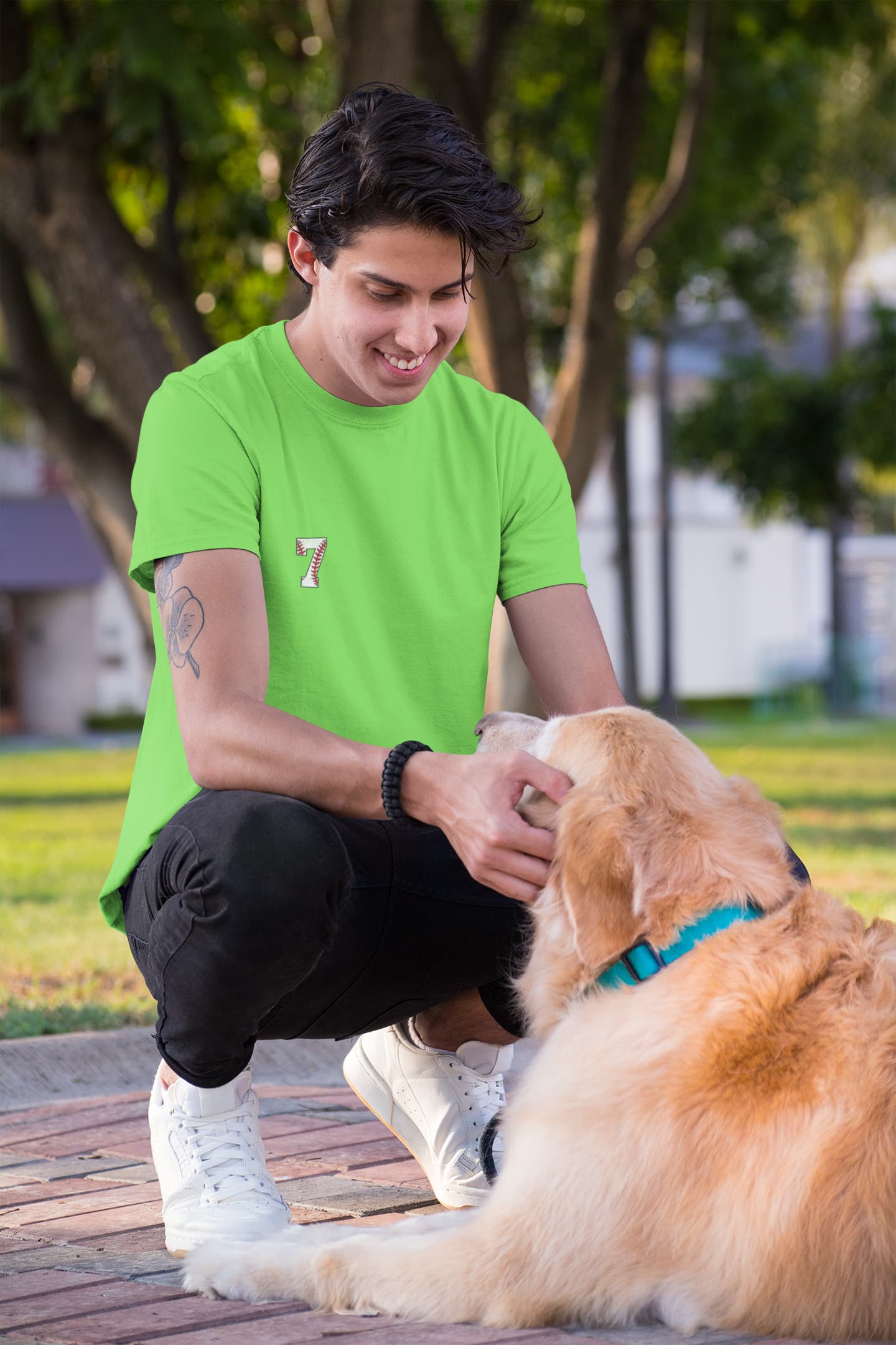 MENS LIRIL GREEN ROUNDNECK T-SHIRT