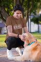 MENS COFFEE BROWN ROUNDNECK T-SHIRT