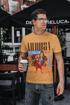 Men's Mustard Yellow Round Neck T-shirts