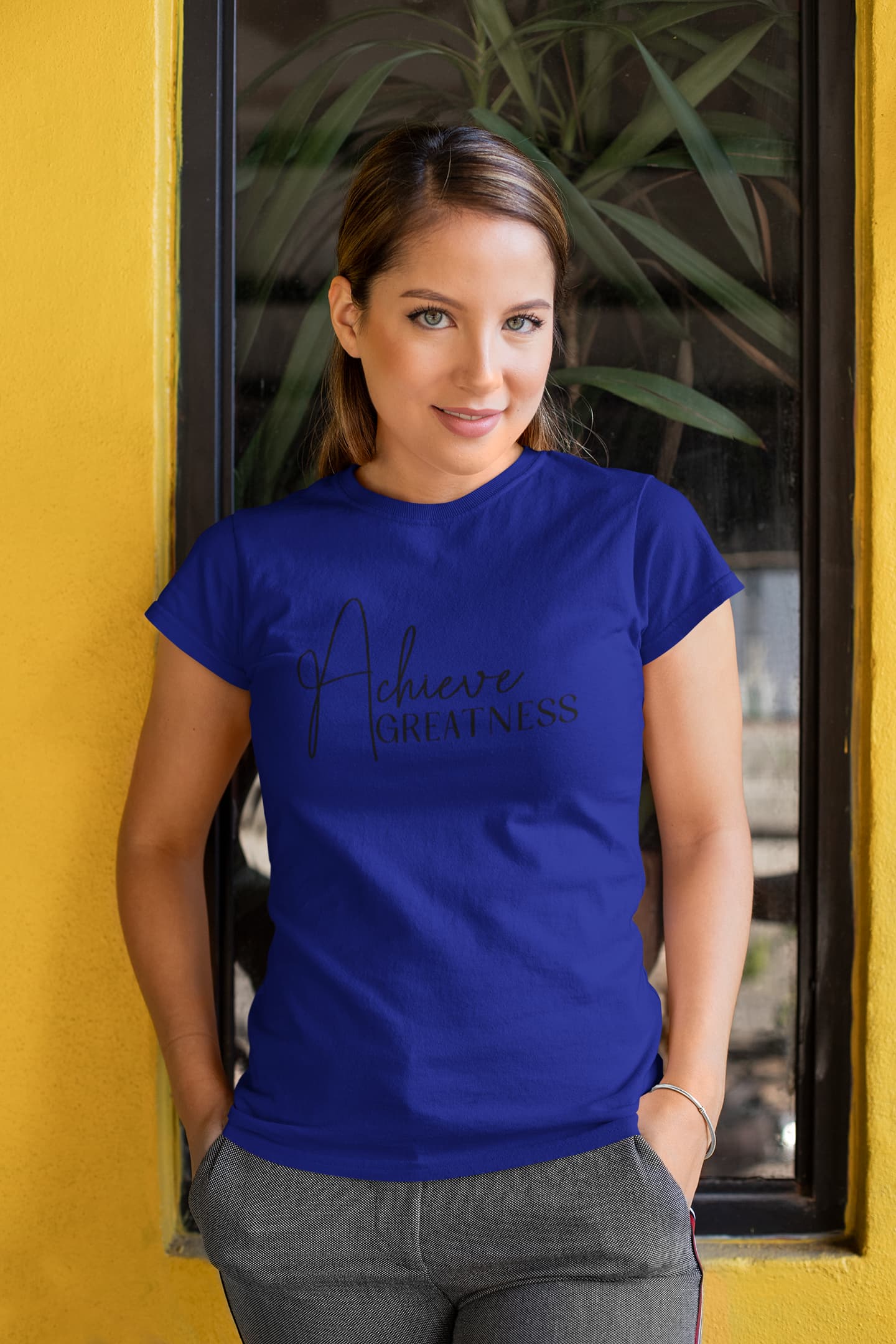 WOMENS ROYAL BLUE ROUNDNECK T-SHIRT