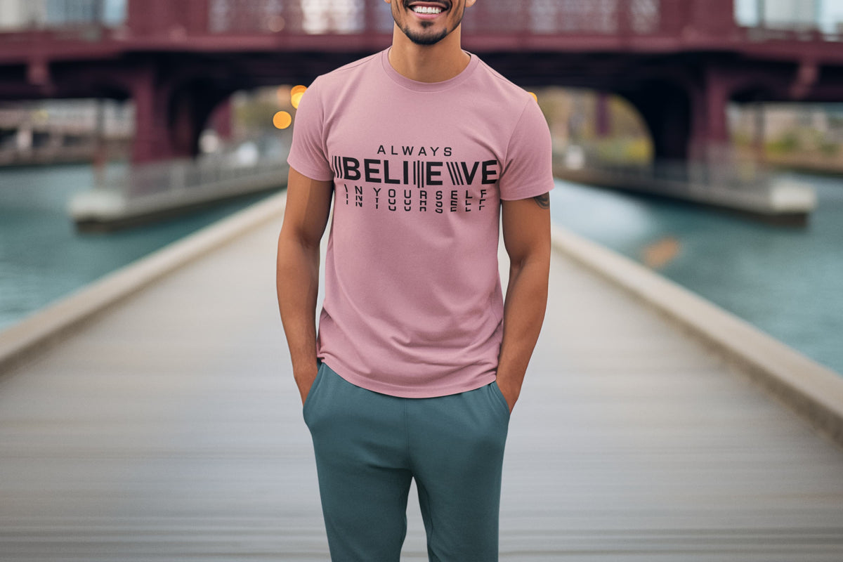 Karavirs® Believer Pastel Dusty graphic tee for men India