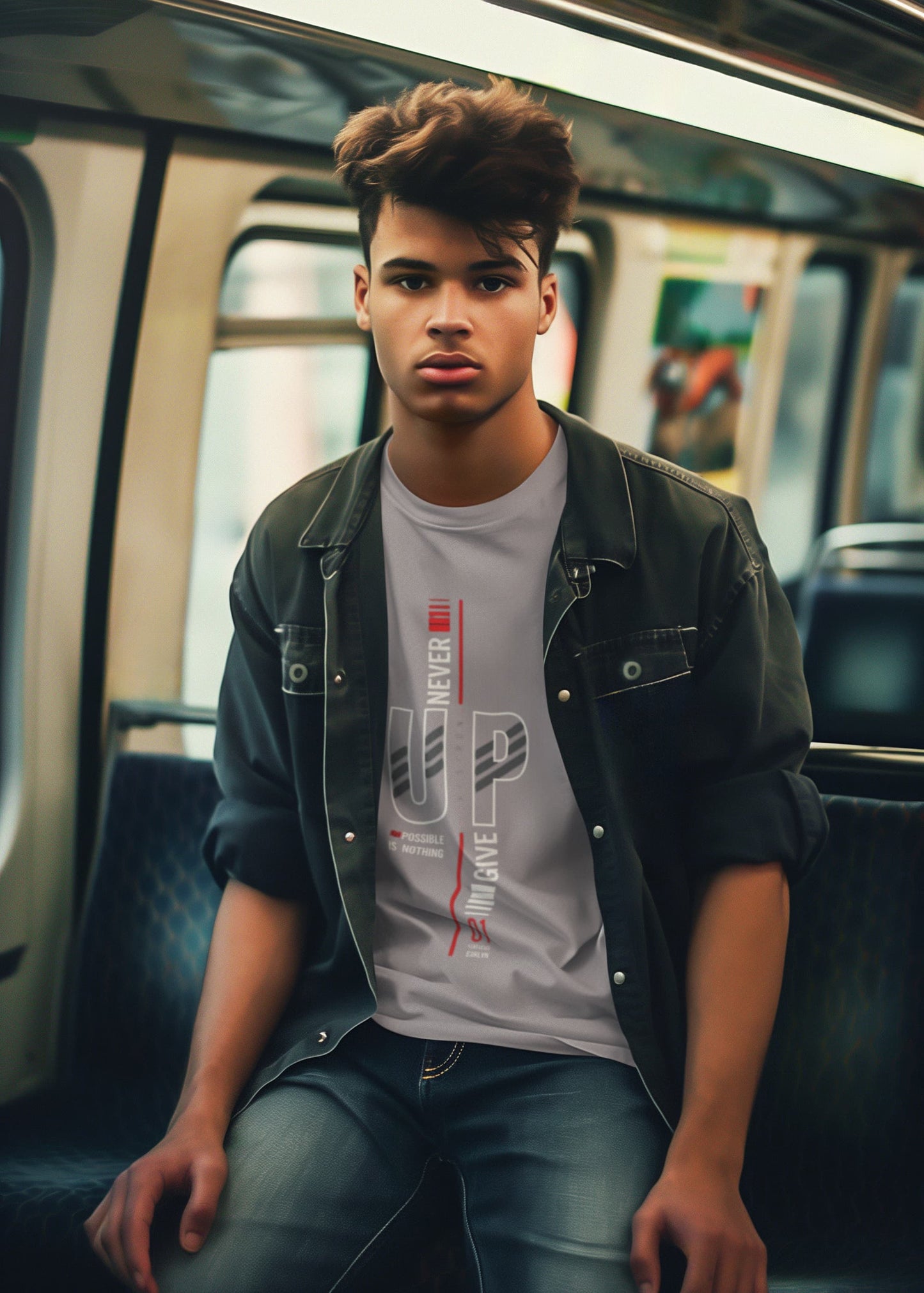 Men's Silver Frost Round Neck T-shirts