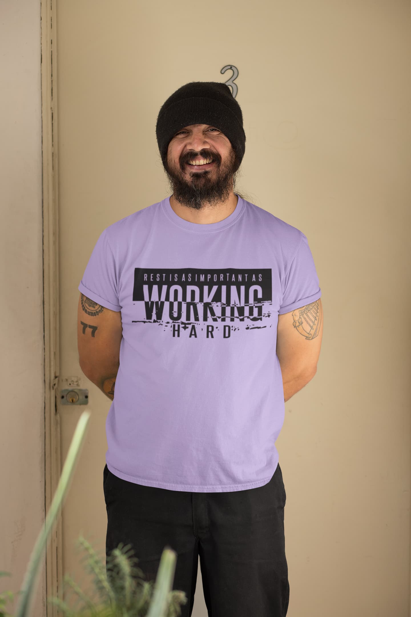 Men's Iris Lavender Round Neck T-shirts