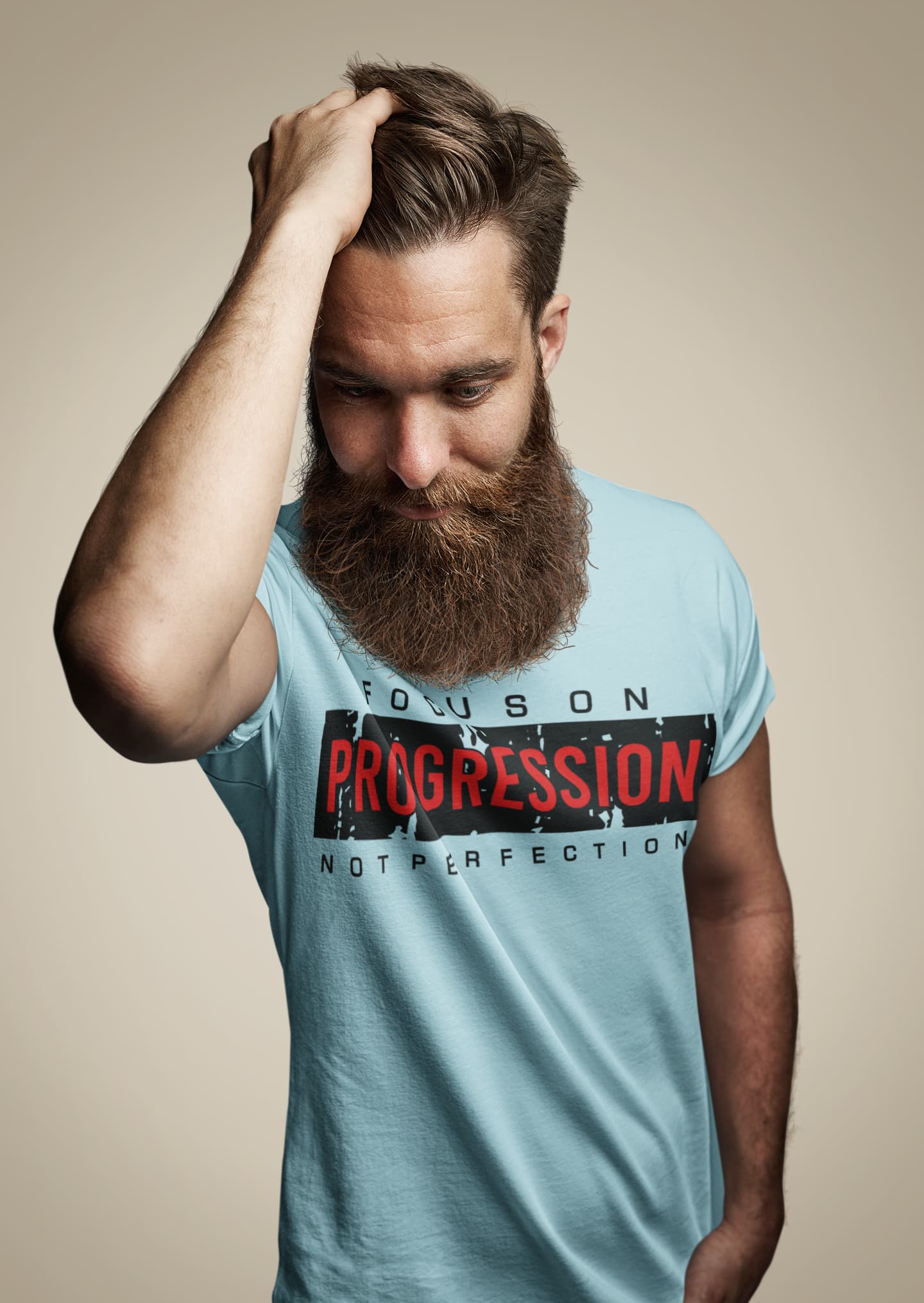 Men’s Surf Blue Round Neck T-shirts