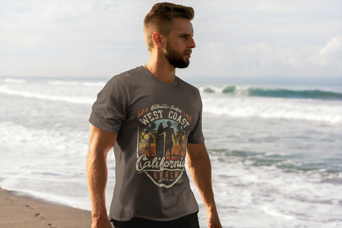 Men's Charcoal Grey Round Neck T-shirts