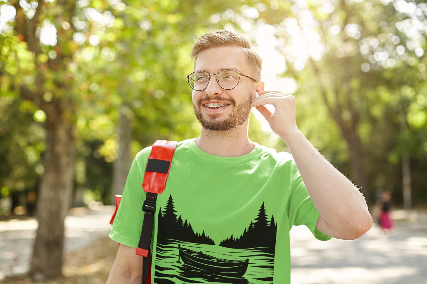 Men's Liril Green Round Neck T-shirts