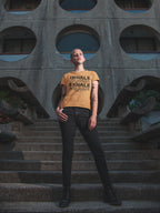 WOMENS MUSTARD YELLOW ROUNDNECK T-SHIRT